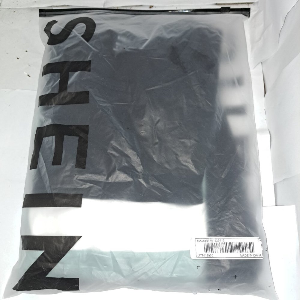 New SHEIN Color-block Tee & Drawstring Waist Pants Set Small